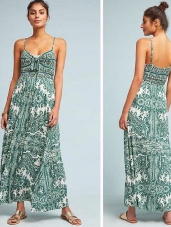 Moulinette Soeurs Dresses & Skirts - Anthropologie Moulinette Soeurs Emerald Green Maxi Dress Medium
